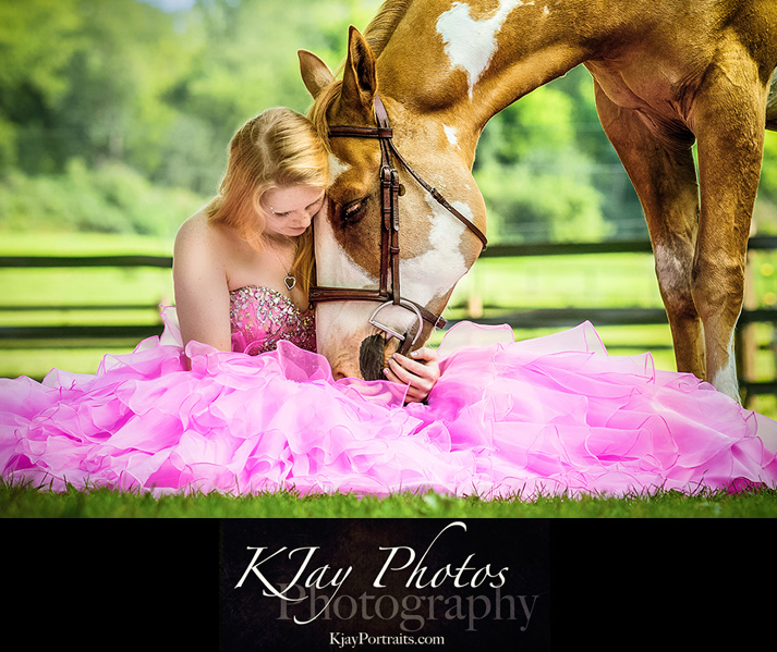 Pretty Horse Prom Dress Senior PIctures, K Jay Photos Photography, Madison WI Photographer www.kjayportraits.com