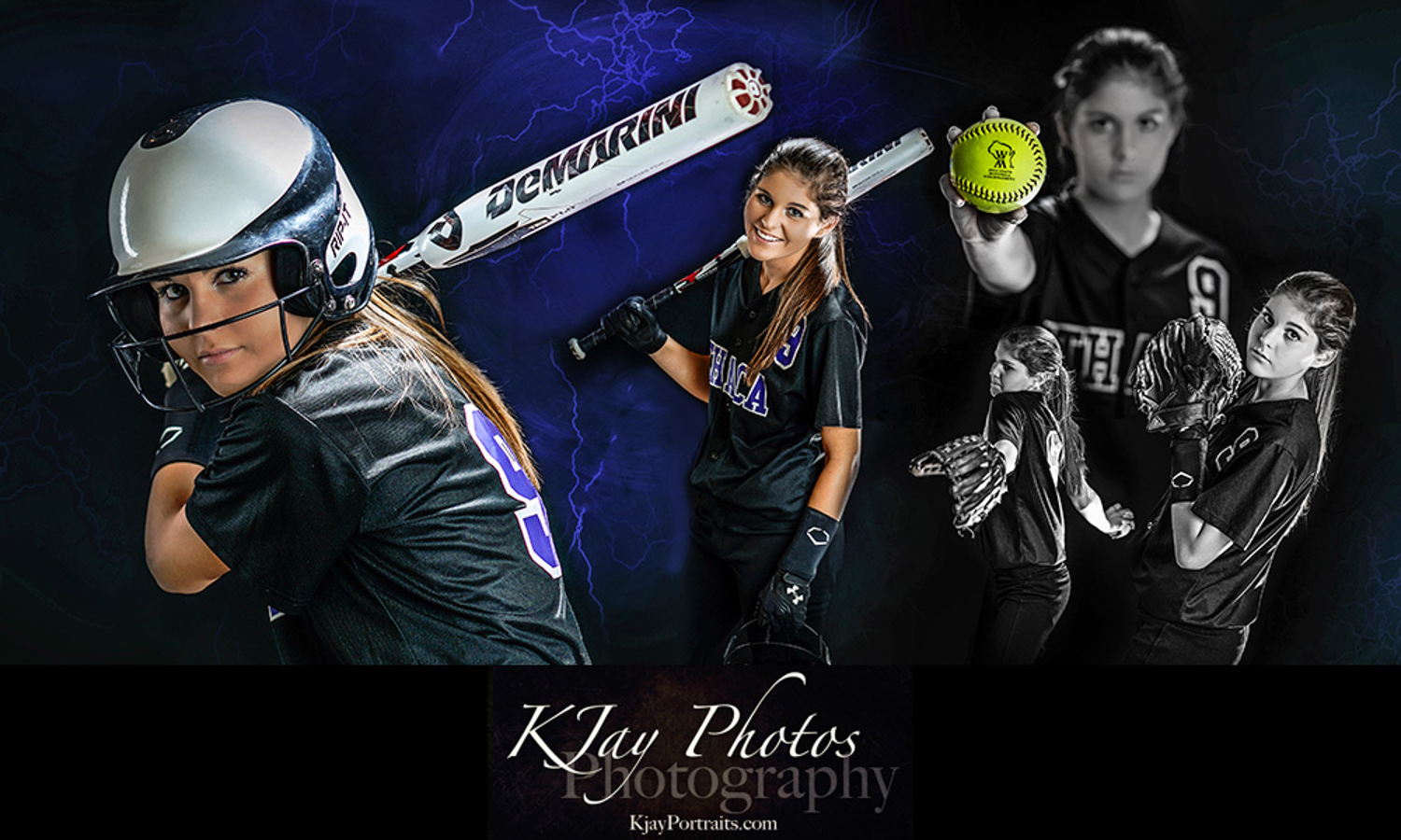 Softball senior pictures for girls.  K Jay Photos Photography, Madison WI.