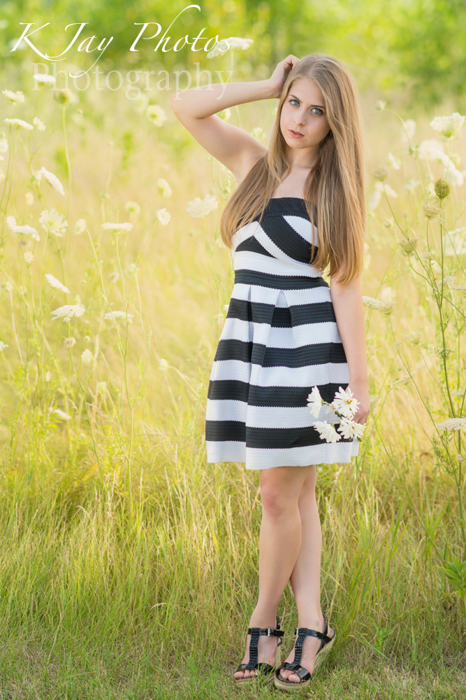 Flowers and fun senior pictures. K Jay Photos Photography, Madison WI Photographer.